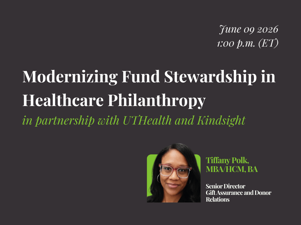 Modernizing Fund Stewardship in Healthcare Philanthropy